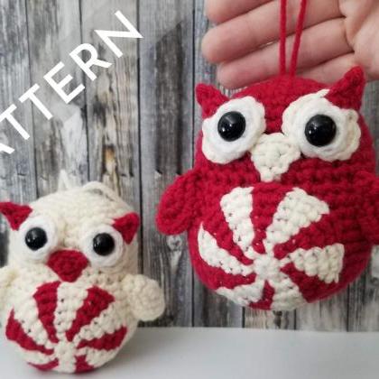 Peppermint Owl Amigurumi Crochet Pattern -..
