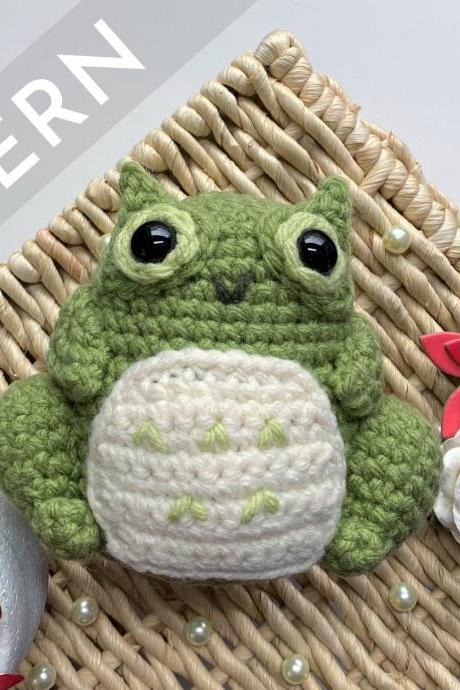 Hoobit the Owl Toad PATTERN - frog crochet pattern - amigurumi crochet instructions