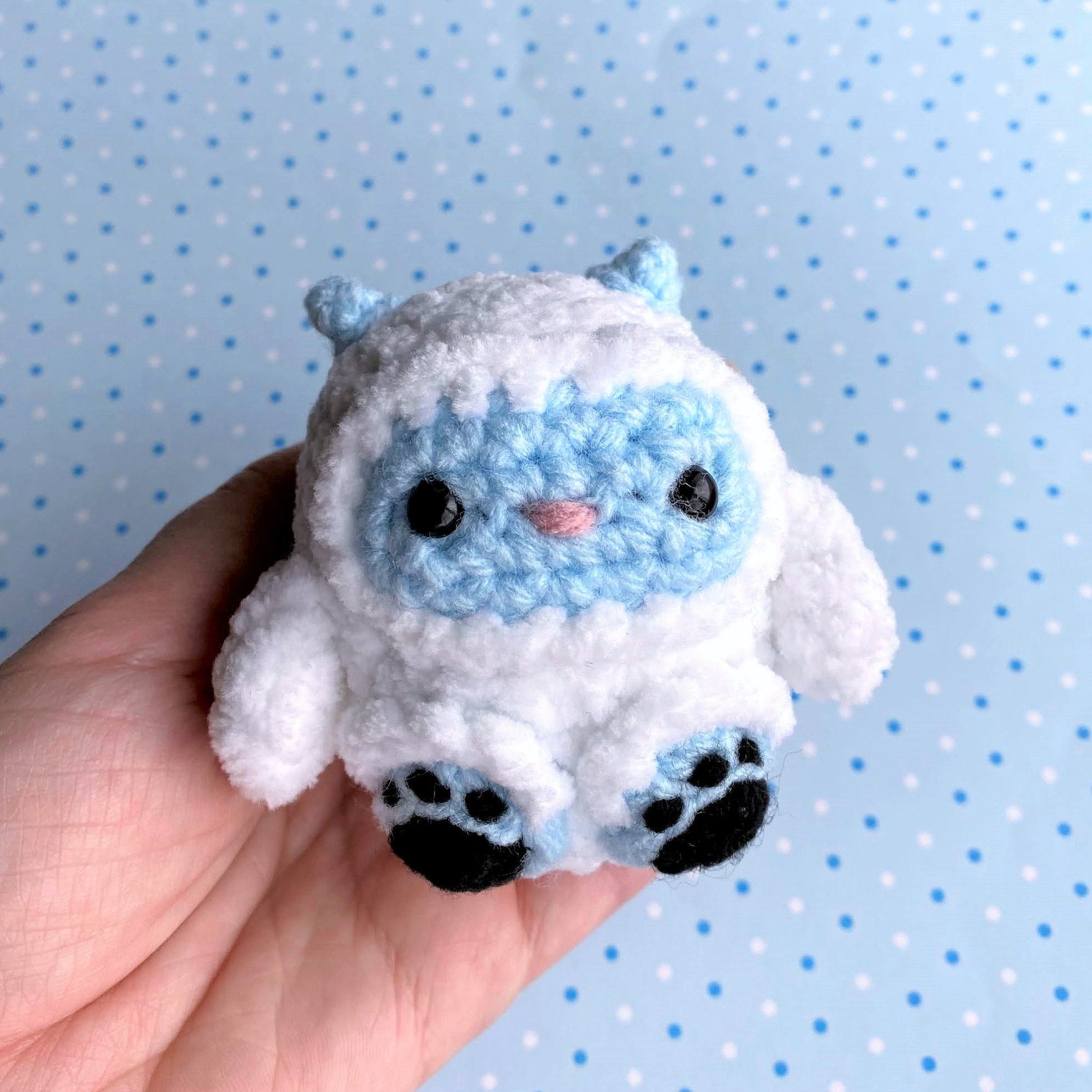 Yeti Bean PATTERN Crochet PDF Pattern Abominable Snow Monster